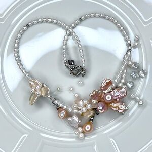 🔥🔥HOT🔥🔥 Handmade Freshwater Keshi Star ⭐️ Pearl Special Design Necklace